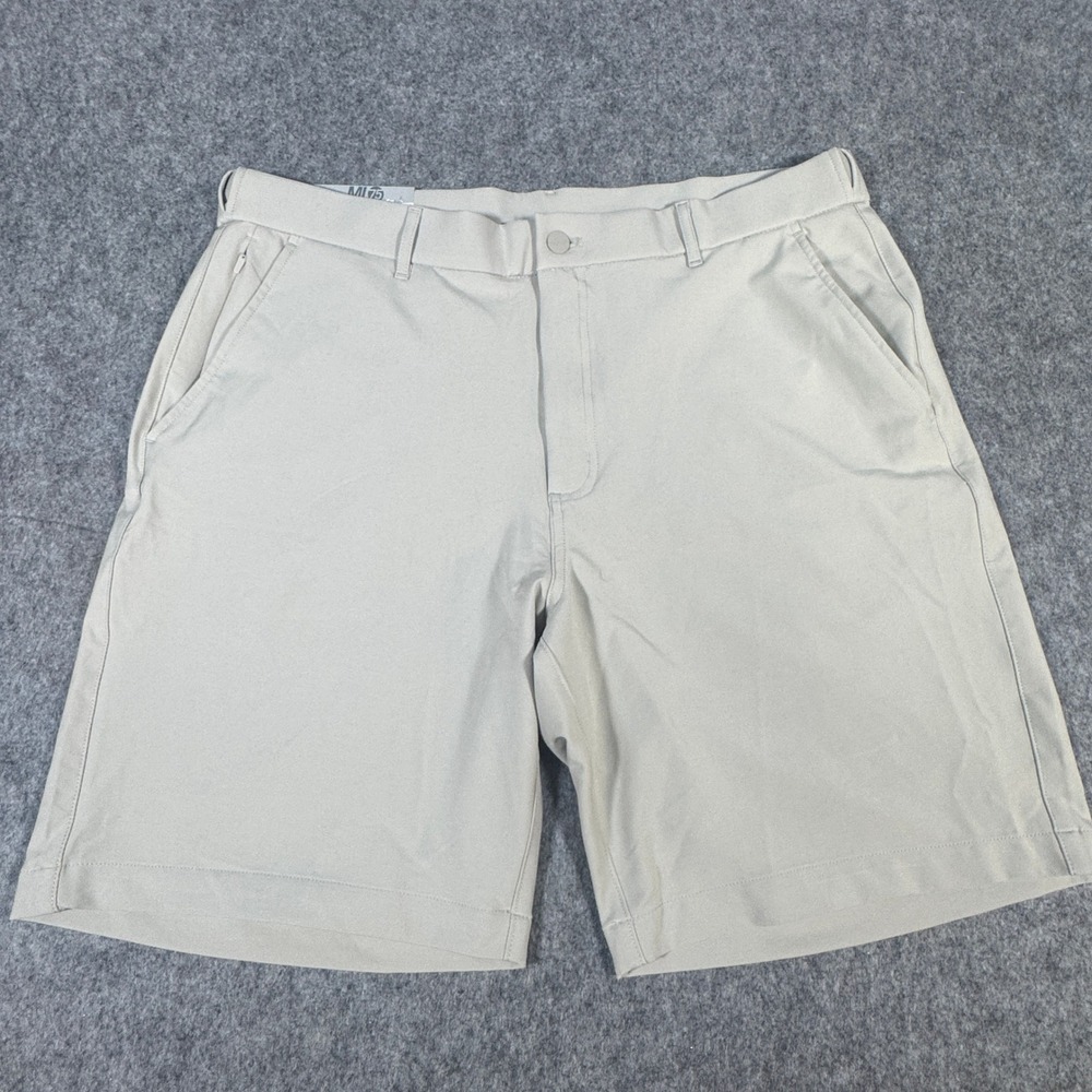 Greg Norman Mens ML75 Stretch Golf Shorts Stone Khaki Size 38 NWT RN128492